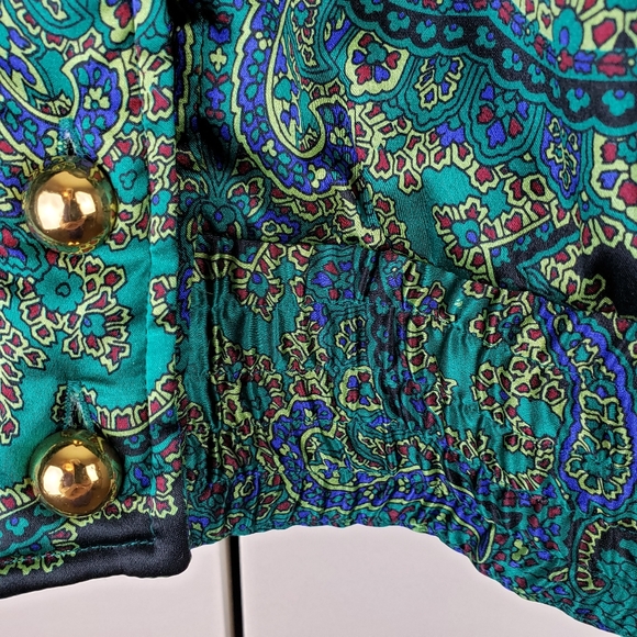 Carlisle Vintage Paisley Silk Bomber Jacket - Picture 9 of 9